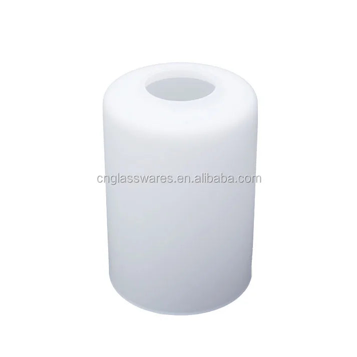 Hand Made Frosted Opal Matte Cylinder Restaurant Pendant Hanging Lamp Glass Lamp Shade Glass Lamp Covers