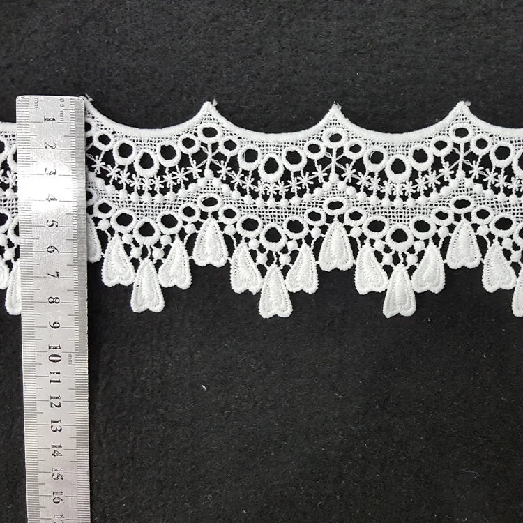 New Arrival Curtain White Water Soluble Guipure Lace Trim Luxury