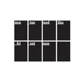 A4 Weekly Plan Chalkboard Sticker 8 Sheets Blackboard Wall Decal Erased and Written with Chalks for Personal Organization