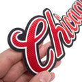 Letters Embroidered Parches Wholesale Custom Name Logo Tatami Fabric Embroidery Iron on Patches for Clothing