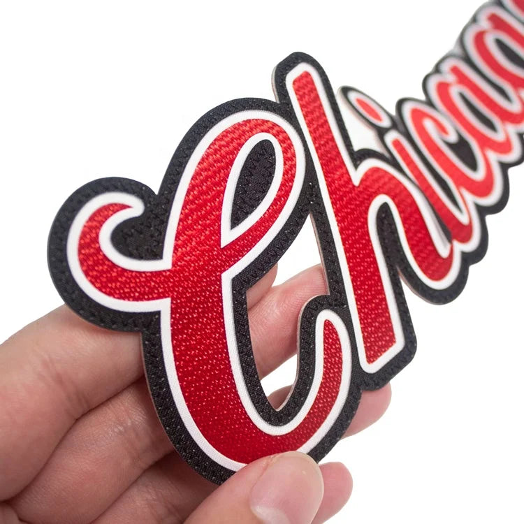 Letters Embroidered Parches Wholesale Custom Name Logo Tatami Fabric Embroidery Iron on Patches for Clothing