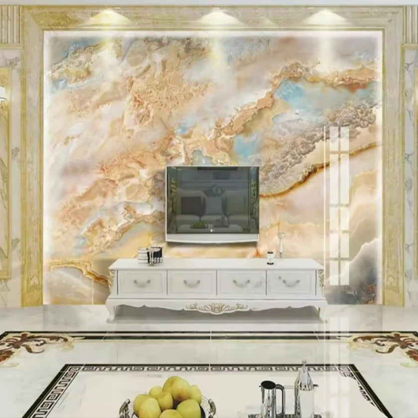 European Marble 3D Wallpaper Home Decor Photo Murals Living Room TV Sofa Bedroom Wall Painting Fresco