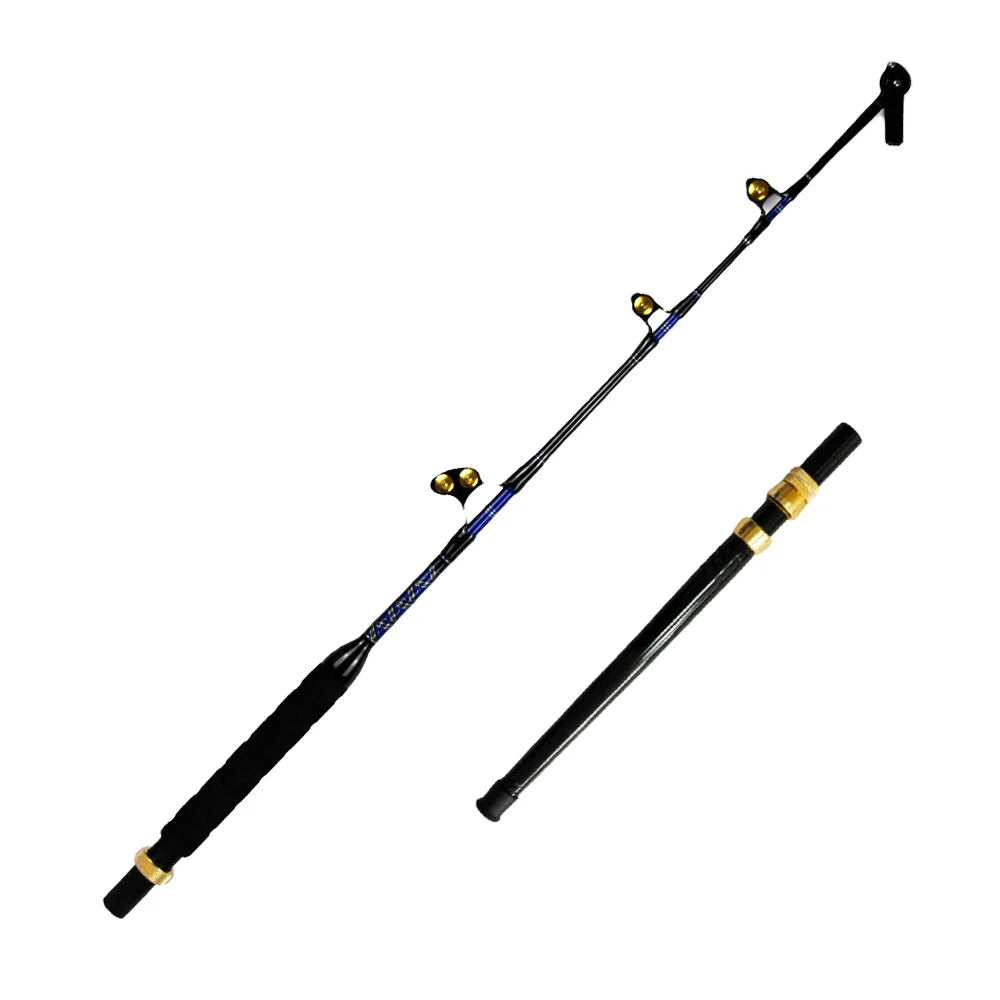 Orjd 100/130lbs Bent Butt Trolling Rod 5ft6inch Fiberglass Big Game Fishing Trolling Tuna Rod