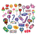 Cute Small Hot Sale Round Heart Fruit Lollipop Candy Cane Sweet Design Iron on Kids Clothing Decorative Diy Accessories Patches