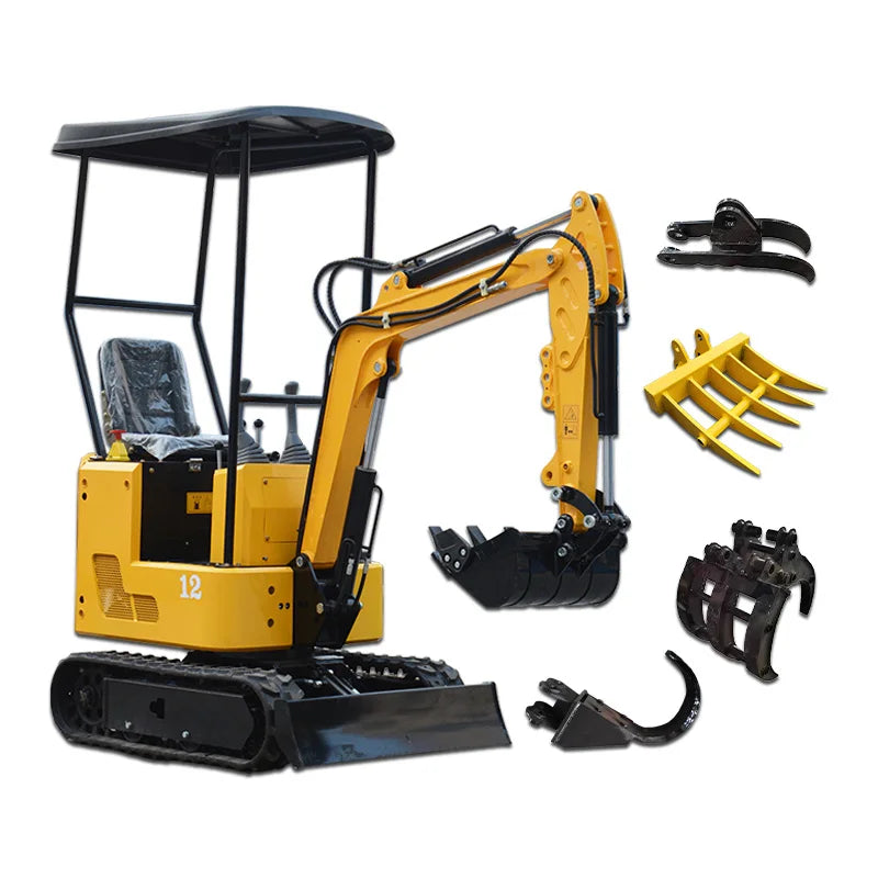 FREE SHIPPING Chinese Cheap Price Small Excavator  1.2 Ton Mini Excavator