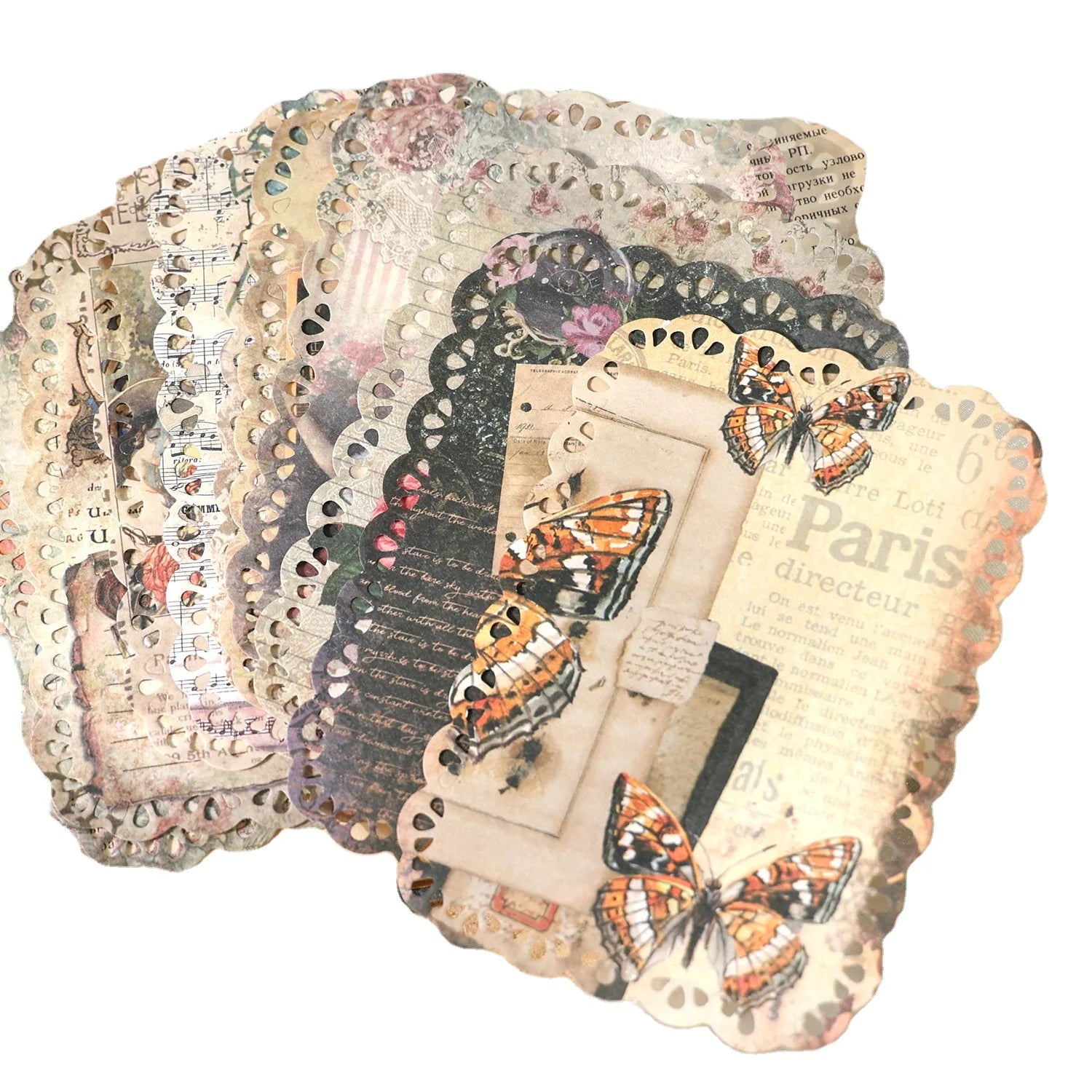 20pcs/pack Material Paper Age Dynasty Series of Decorative Playing the Vintage European Collage Skeleton DIY Bottoming