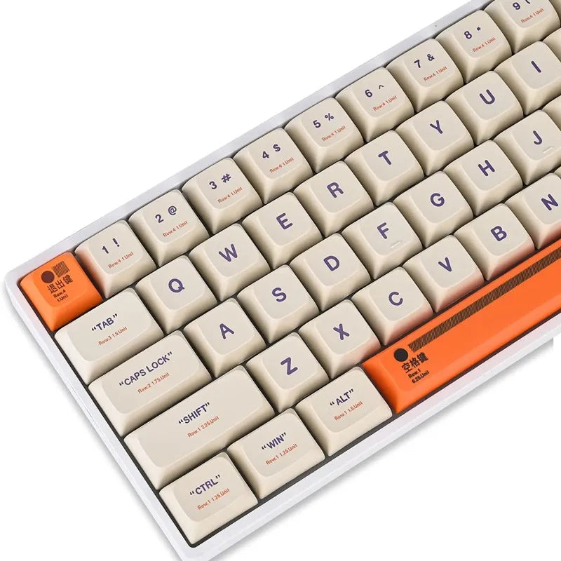 High Quality Kred XDA Profile Keycaps Set 142-Key Retro Aluminum Theme Keycaps for 60% 65% 100 Cherry Mx Gaming Keyboard