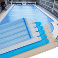 Transparent Blue Outdoor Pool Covers Retractable Safety Swimming Pool Cover Automatic Slats