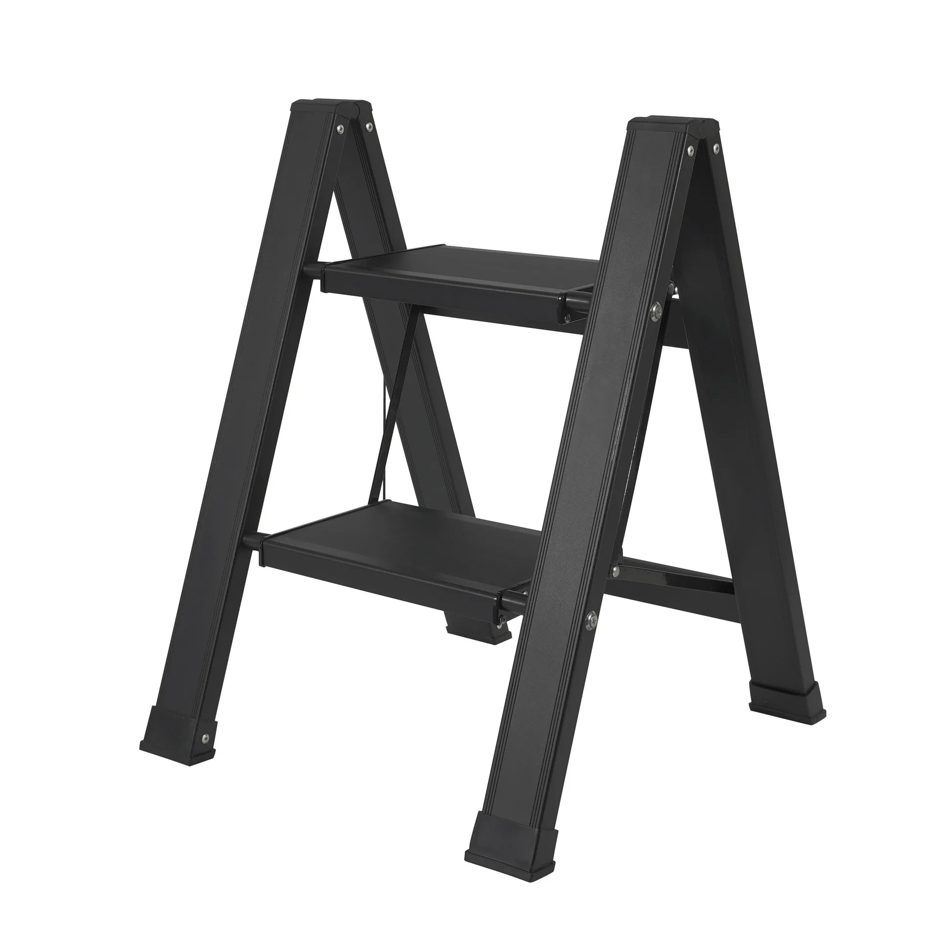 2-Step Modern Aluminum Folding Ladder Stools for Apartment Use 150kg Load Capacity