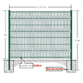 Sustainable 3d Curved Bending Fence 3d v Fold Rigid Pvc Slat Privacy Garden Fence