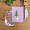 Luxury Unique pink Invitaciones De Boda With Sealing Wax for Quinceanera Acrylic Wedding Invitations Envelopes