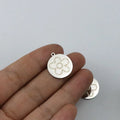 20mm Circle Biserebi Jewelry Findings Components Stainless Steel Pendants and Flower Charms Pendant for Jewelry Making