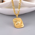 Stainless Steel Human Pendant Female Form Sculpture Body Necklace Figure Face Necklace Gold Goddess Western Jewelry
