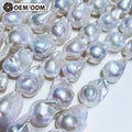 Wholesale Baroque White Cultured Pearls Strands Natural Loose Beads NGTC Certified AA/AATrade 22x15mm the Muses Jewels