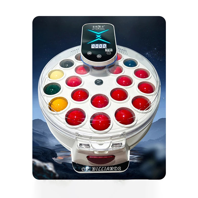 Automatic 22-Piece Snooker Ball Cleaning Machine Touch-Operated Screen Plastic Billiard Ball Set Polishing Equipment for Pool
