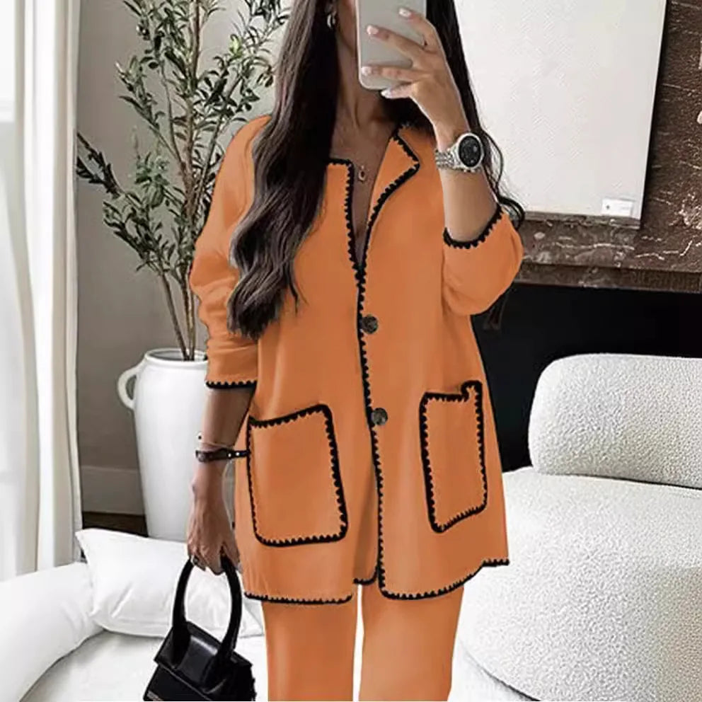 Loose Simple Leisure Suit Manufacturer Solid Color Short Sleeve Set 2025 Fashion Women Suit Wholesale