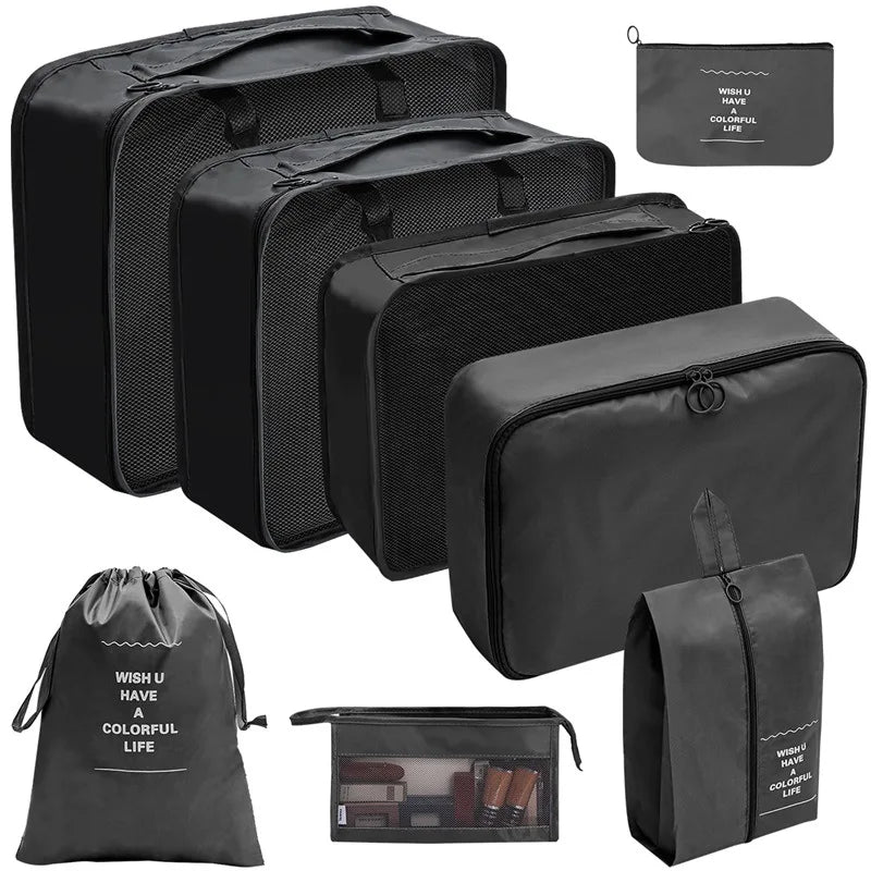 Factory Wholesale Storage Bag Luggage Packing Organizers for Travel 8 Pcs Set Packing Cubes