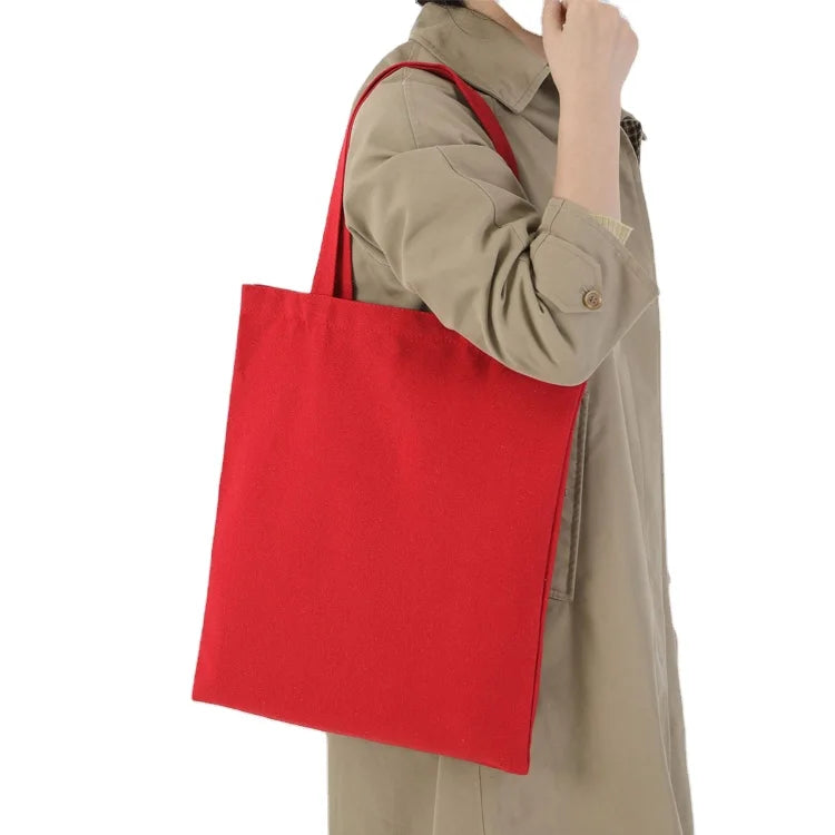 Medium to Extra Large Size Custom Printed Logo Eco-Friendly Cotton Canvas Tote Bag Rope Handle Wholesale Cheap Natural Tote Bag