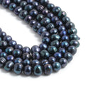 Wholesale Natural Freshwater Black Round 7-8MM Pearl Beads for Jewelry DIY Making Bracelet MegaBDM