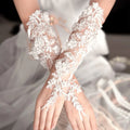 Fashion Flower Wedding Gloves Bridal Tulle Lace Gloves Wedding Accessories Women
