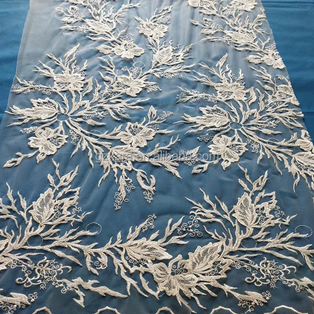 African  Sequins Wedding Party Bridal Lace Fabrics Designs Wholesale Gorgeous Embroidery Floral Lace Fabric