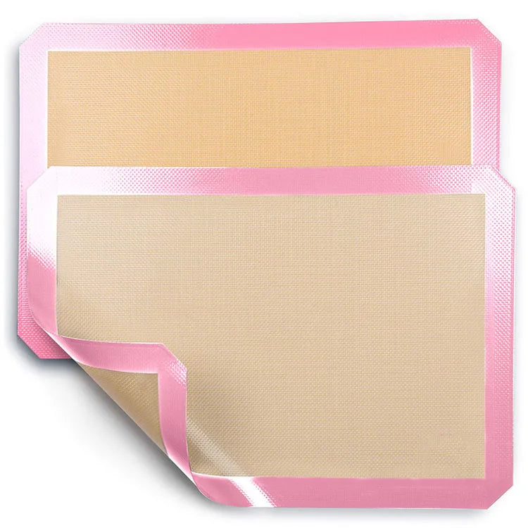 Custom Size Large Heat Resistant & Food Safe Pink Silicone Baking Mat Non-Stick Pastry Tool
