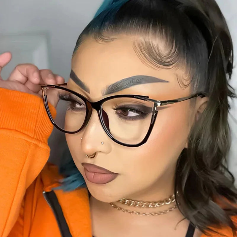 TR90 Cat Eye Prescription Computer Blue Light Blocking Designer 2023 Women Men Eyewear Anti Blue Light Women Eyeglasses Frames