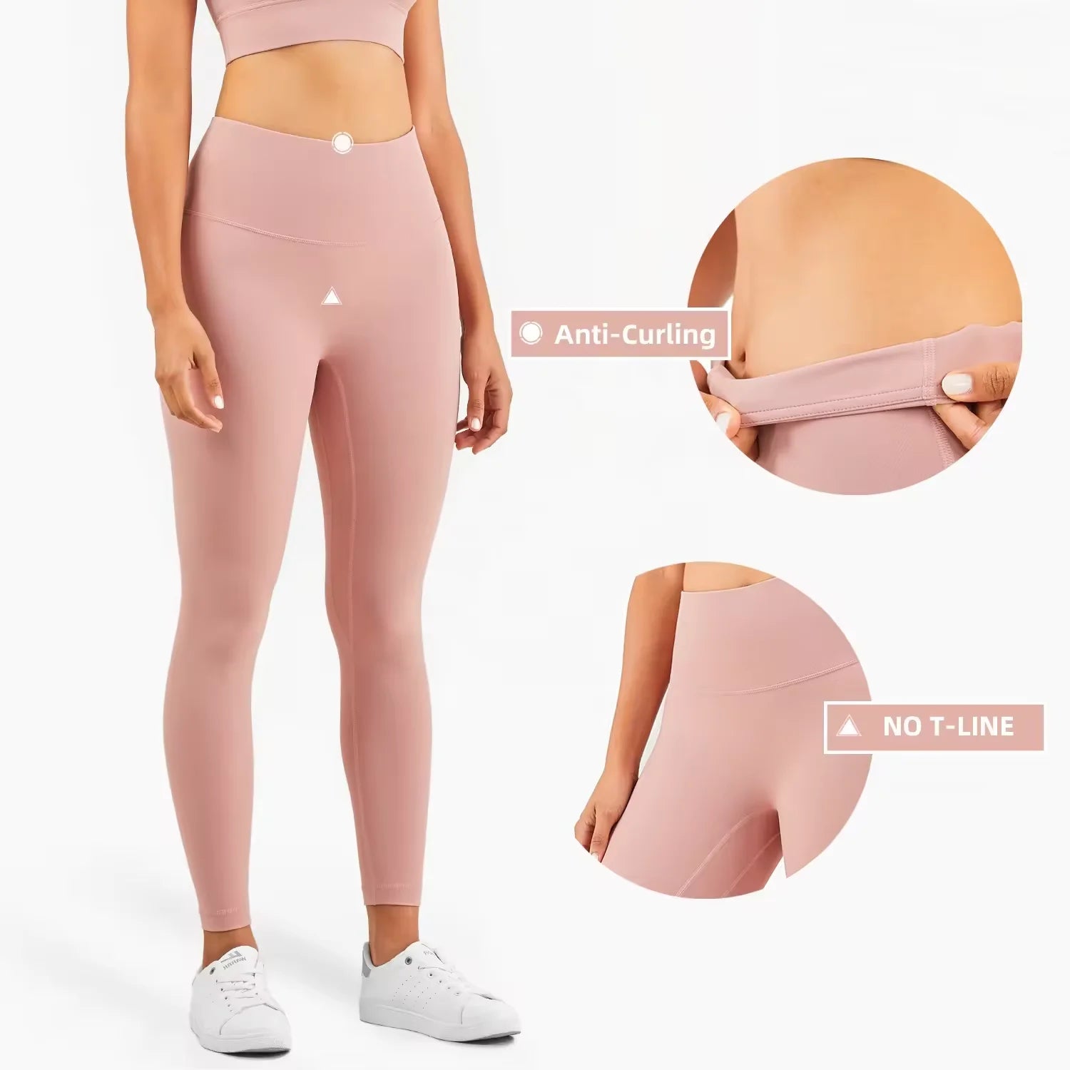 Anti-Curling Waist Line  Butt Lift Fitness Workout Yoga Leggings for Women