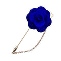 Retro Wedding Bridegroom Bride Lapel Brooch Gold Long Pins Ornament Design Wholesale Handmade Cloth Flower Corsage Chain Brooch
