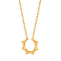OuDaDa Fashionable Minimalist Certified 18K Gold Plated Stainless Steel Geometric Pendant Necklace for Women Anniversary Daily