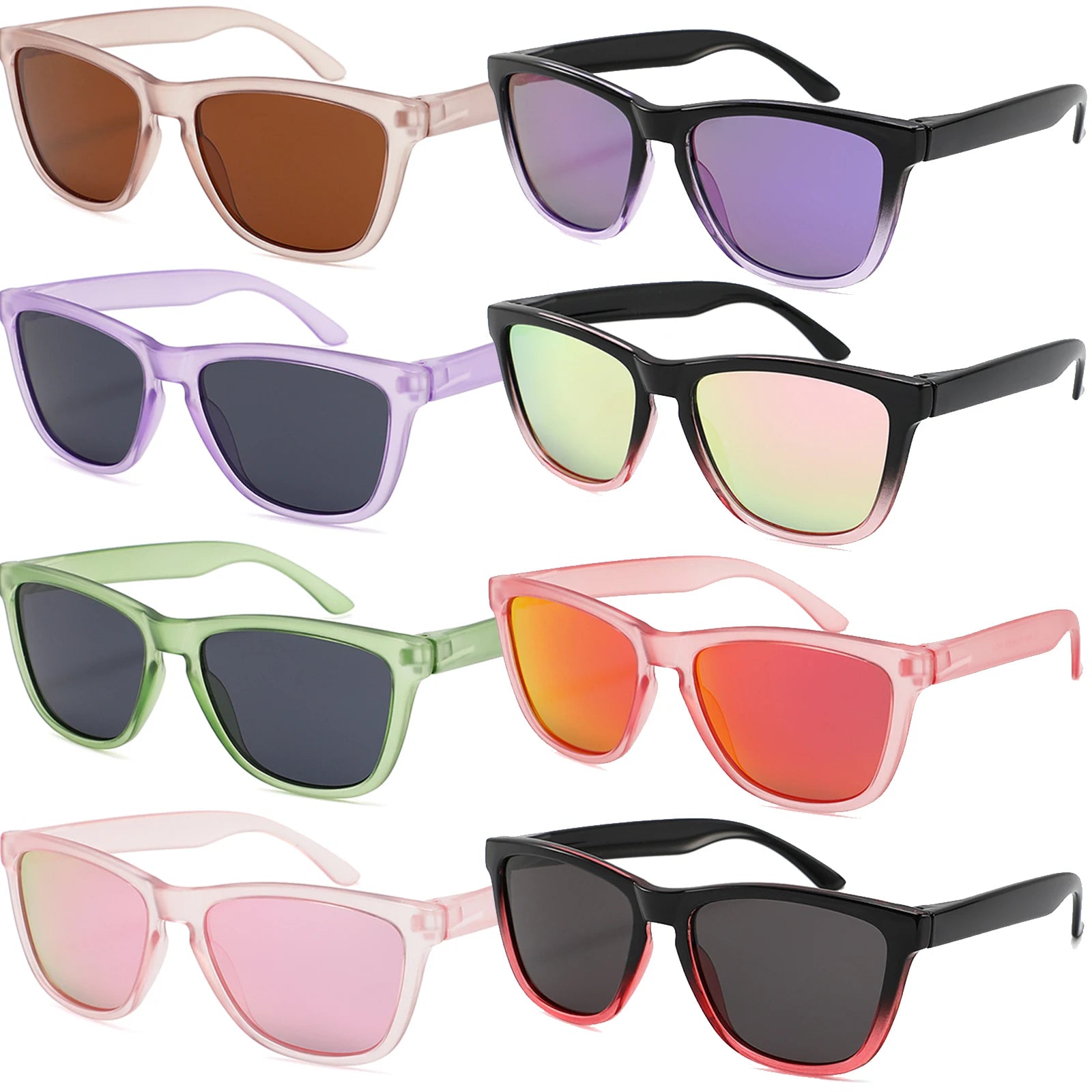 CONCHEN 2025 New Cheap Removable Wholesale Square Fashion Colorful Sun Glasses Men Women Custom logo Polarized Sunglasses