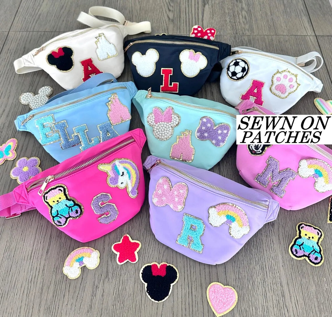 Stock Low MOQ Stock Nylon Chenille Patches Waterproof Zipper Toiletry Carry Pouch Portable Makeup Organizer Bag Cosmetic Bag