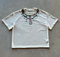OEM Custom Heavyweight 100% Cotton Cropped T-Shirt for Men 250gsm Hip Hop Graphic DTG Print Summer Fashion Oversized Boxy Fit