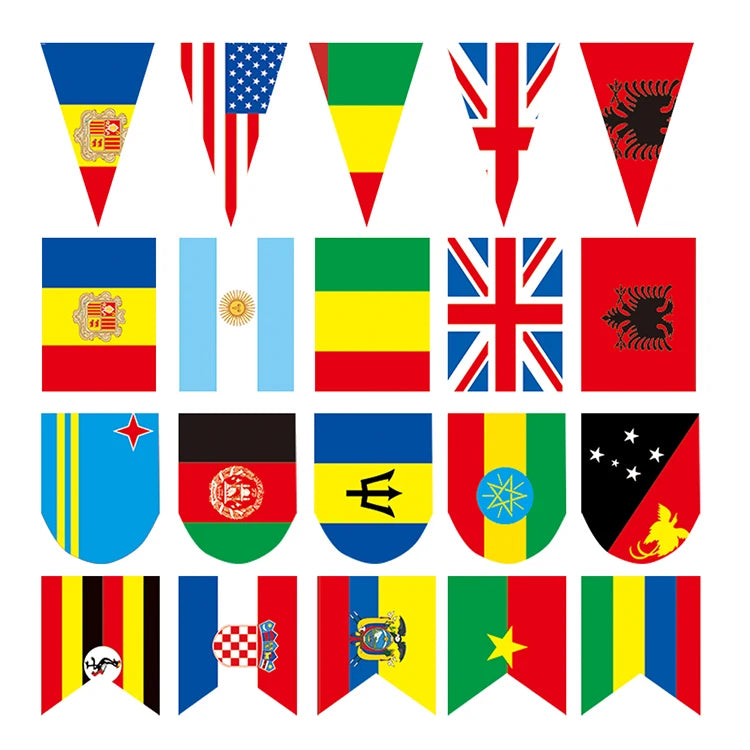 Custom Satin & Polyester Hanging Display Flags for Sporting Events & Festivals Easy Digital Printing Setup with Rope & Clips
