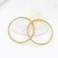 Simple Design 14K Gold Plated Round Charm for Earring Making