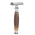 Premium Quality Bamboo Wood Handle Shaving Safety razor Double Edge Private Label Safety Razors with Blades for Men