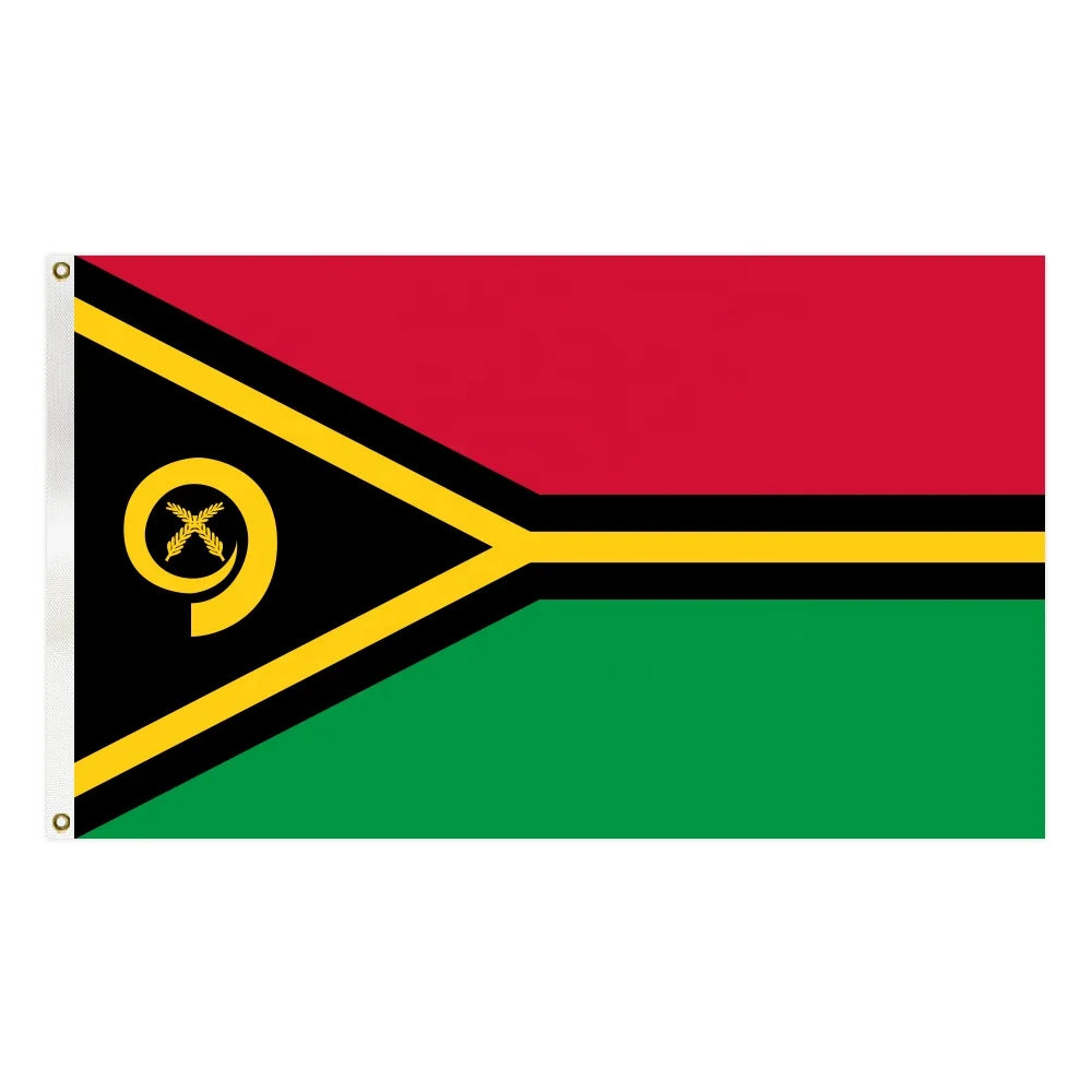Custom OEM ODM 3X5FT Vivid Color and UV Fade Resistant All Different Countries Professional Flag Factory Vanuatu Flag
