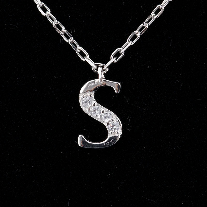Fashion Women Charm 925 Sterling Silver Arrow Diamond Necklace