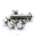 M6 M8 M10 M12 M16 Heavy Duty DIN 6921 Stainless Steel Hex Flange Serrated Bolt Plain Finish