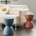 WISEMAX FURNITURE Modern Living Room Furniture Round Cube Side Table Conical Shape Plastic Frame Coffee Table for Home Villa