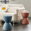 WISEMAX FURNITURE Modern Living Room Furniture Round Cube Side Table Conical Shape Plastic Frame Coffee Table for Home Villa
