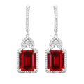 Sapphire Gemstones Pendant Earrings Handmade Earrings Jewelry Emerald Lab Created Diamond Drop  Earrings Hot Sale Women