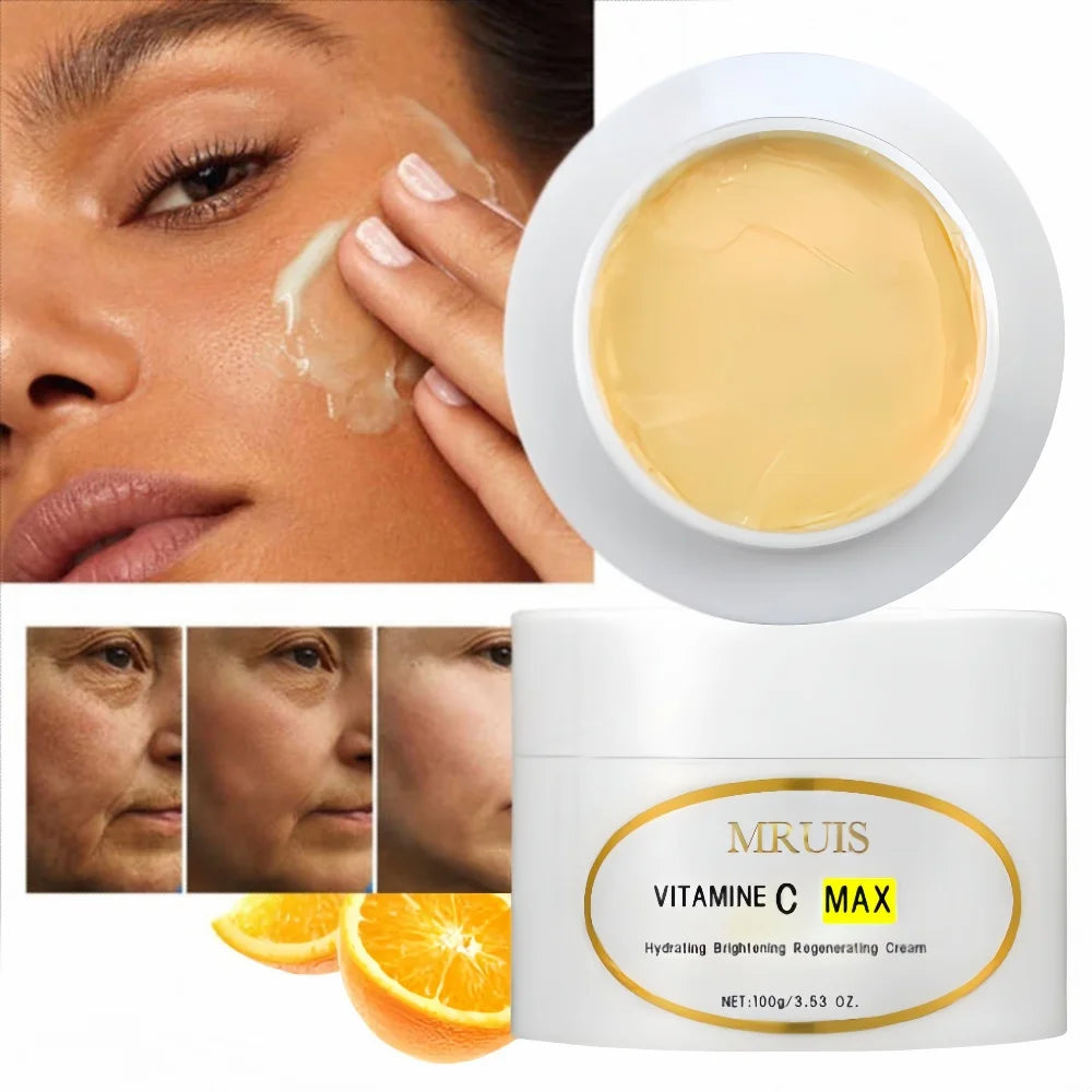 Skin Tone Whitening Cream Wholesales Vitamin C Max Semi-finished Product Brightens Whitens Dark Spots Tightens Evens Out