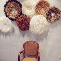 Wholesale Modern Nordic Boho African Wall Art Eco-Friendly Feather Juju Hat Home Decor for Christmas Living Room Bedroom White
