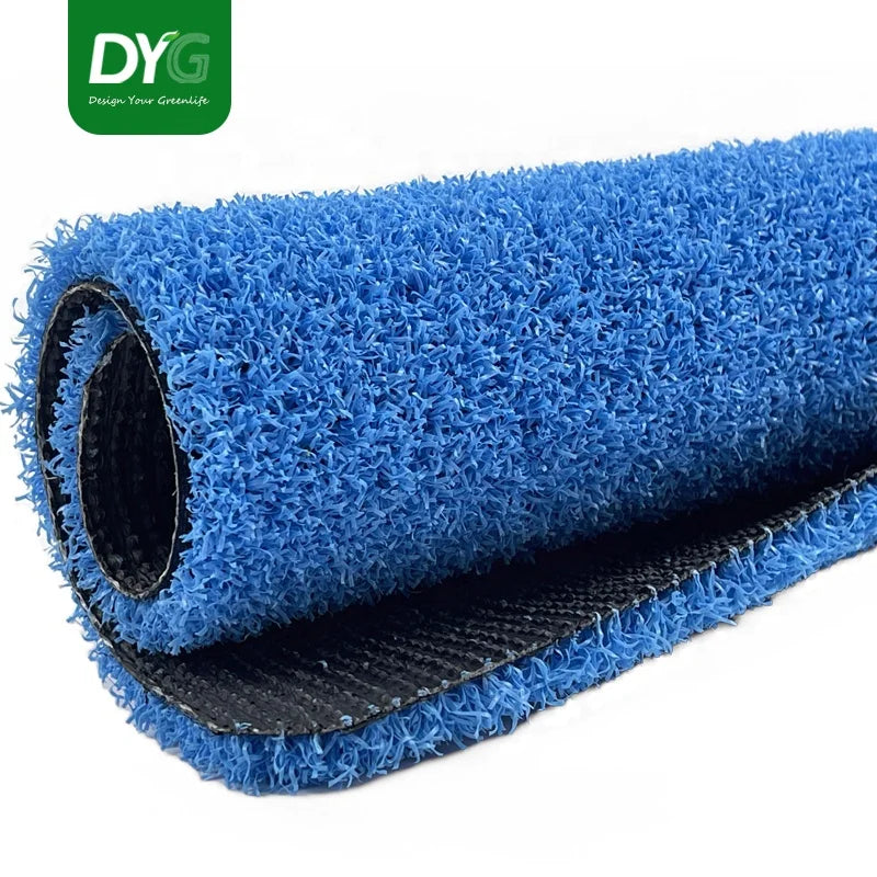 Blue 12mm Fireproof Synthetic Golf Turf PP Material Artificial Grass Lawn for Landscape & Golf Courses Roll Package for Sports