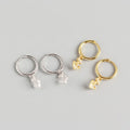 Luxury 925 Sterling Silver Geometric Anchor with Diamonds 18k Gold Plated Pendant Earrings for Women Girls