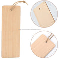 Wholesale Custom DIY Rectangular Christmas Craft Wood Paper Clip Bookmark with String (10pcs)