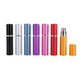 5ml Flat Head Anodized White Aluminum Spray Bottle Black Perfume Tube Empty Travel Aluminum Cosmetics Bottle Spray