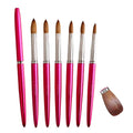 Kolinsky Nail Brush for Manicure Gel Brush for Nails Art Pens 3D Acrylic Liquid Powder Carving Gel Brush Liner Drawing Pen