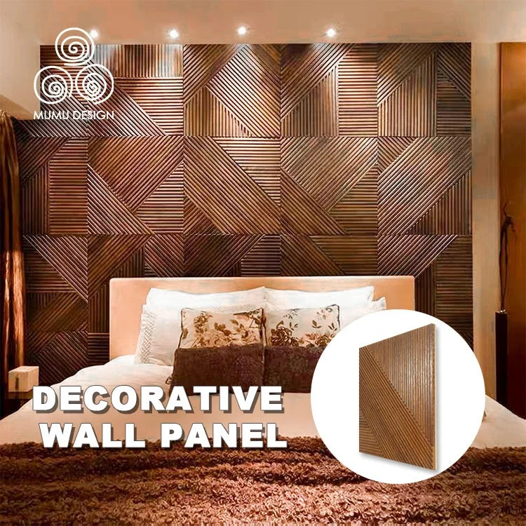 MUMU Stylish Interior Living Room Backlit Wooden Wall Cladding for Wall Decoration Panel Door